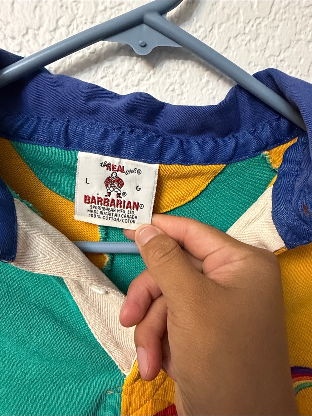 Colorblock Rugby Long Sleeve Shirt - Multicolor - Picture 2 of 3